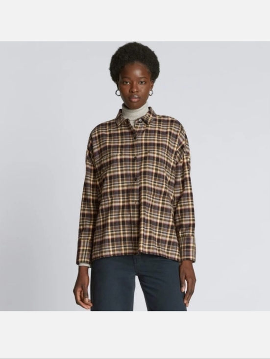 Everlane Tops - Everlane Oversized Plaid Boxy Flannel Shirt Size Medium New